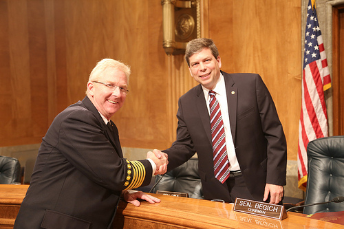Senator Begich Meets Arlington County Fire Chief James Schwartz